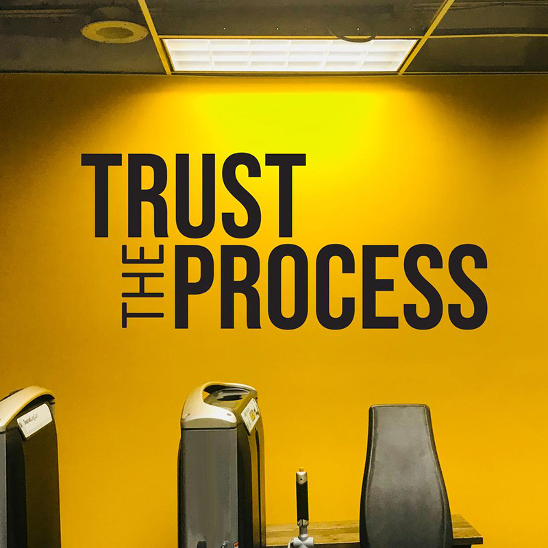 Home Gym Wallpaper - Trust The Process Wall Sticker Gym
