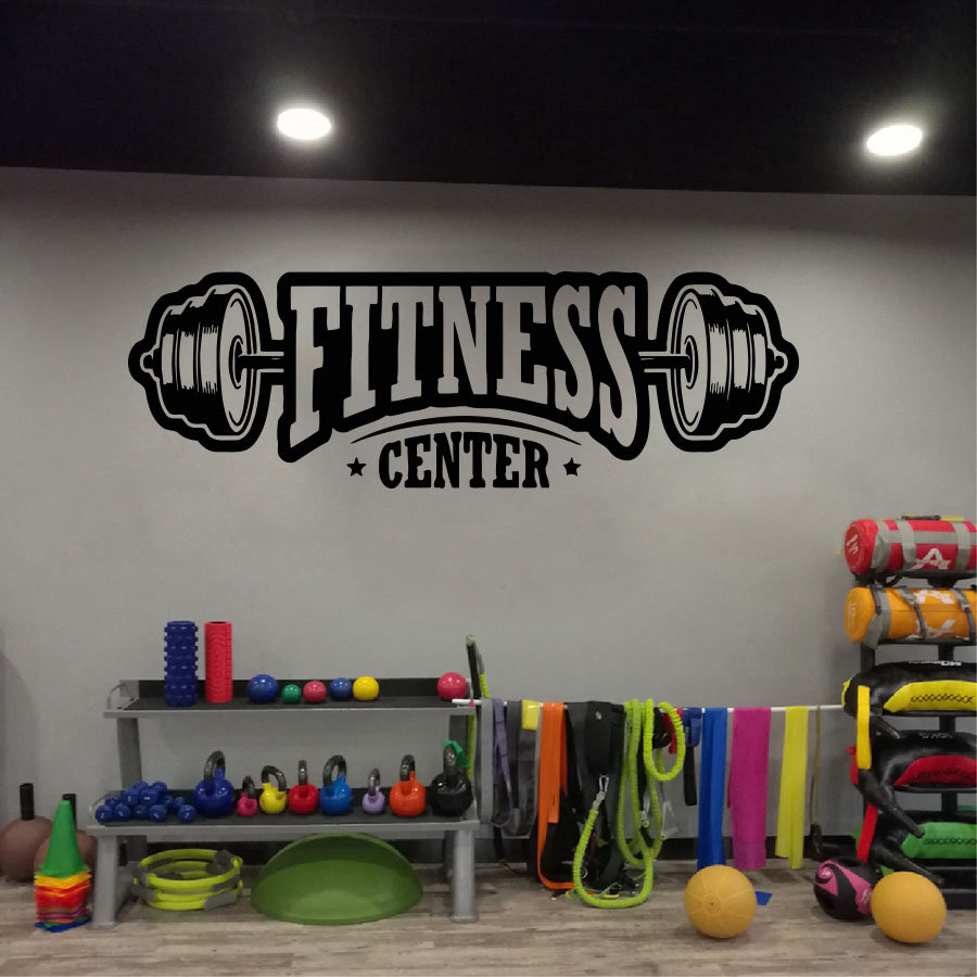 Home Gym Wallpaper - Gym vinyl decor wall decal fitness