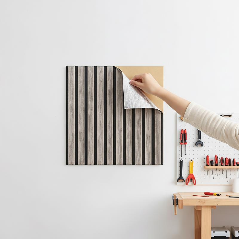 3D Wood Slat Wall Panels Eco-f - Home Gym Wallpaper recension och pris