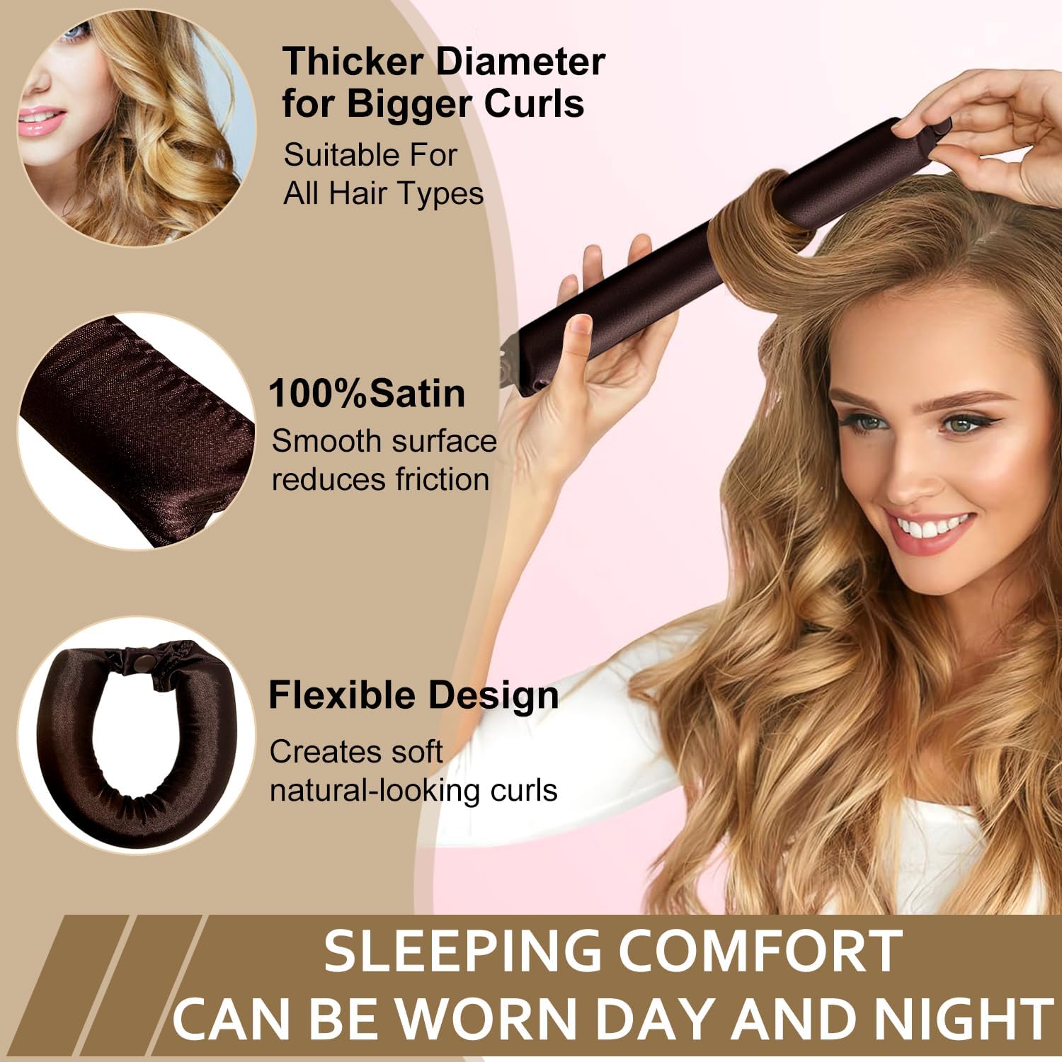 Heatless Curling Rod Headband  - Preacher Curl Pad recension och pris