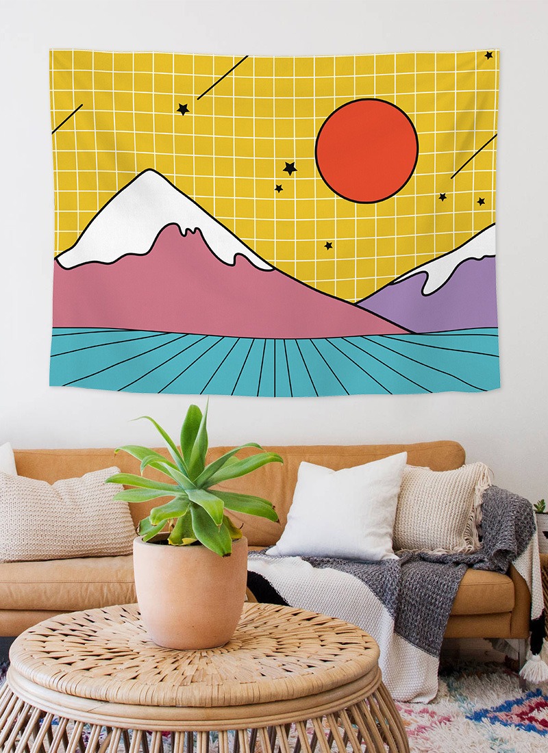 Abstract Cartoon Background Ha - Home Gym Decor recension och pris