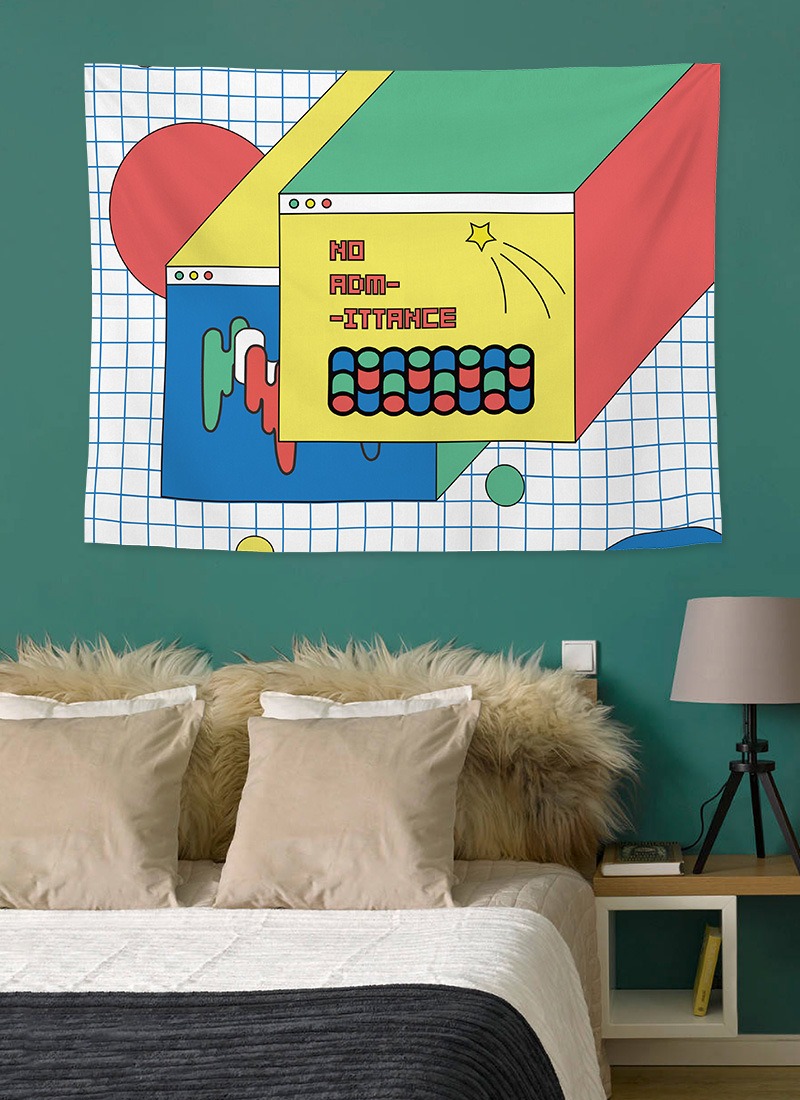 Abstract Cartoon Background Ha - Home Gym Decor recension och pris