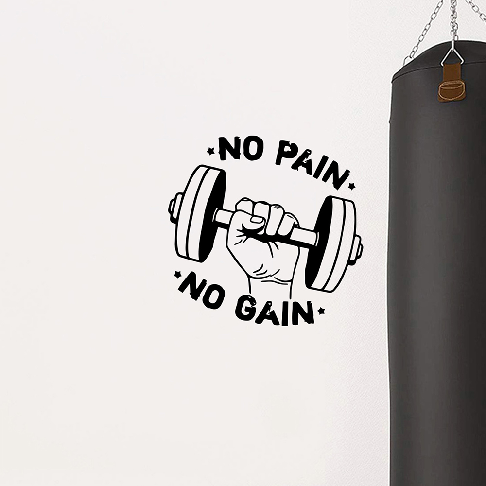 1pc no pain no gain wall stick - Home Gym Wallpaper recension och pris