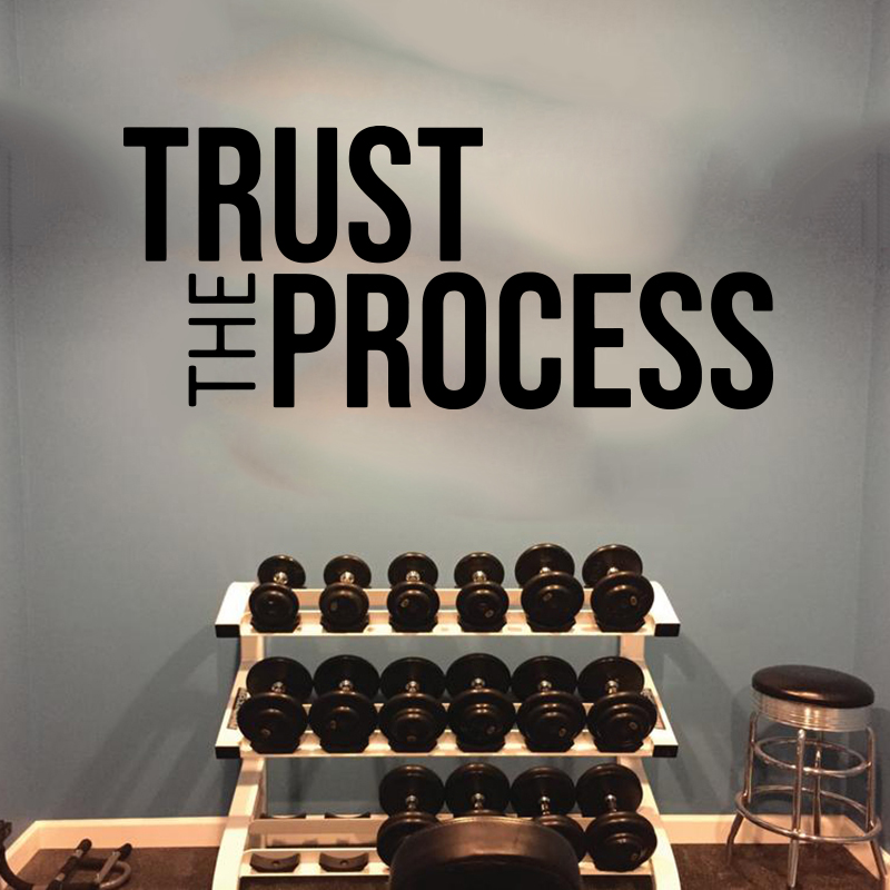 Trust The Process Wall Sticker - Home Gym Wallpaper recension och pris
