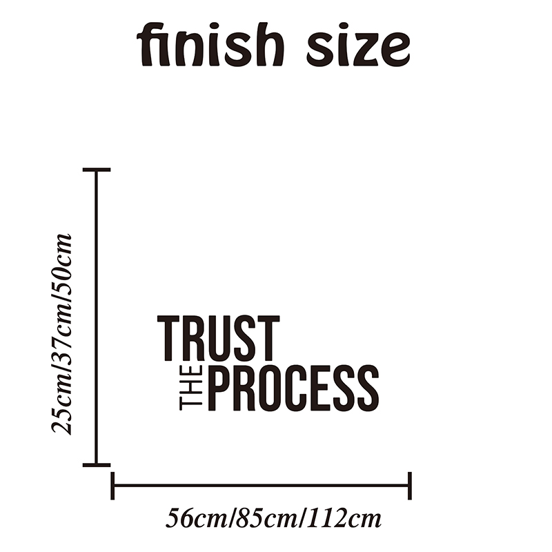 Trust The Process Wall Sticker - Home Gym Wallpaper recension och pris