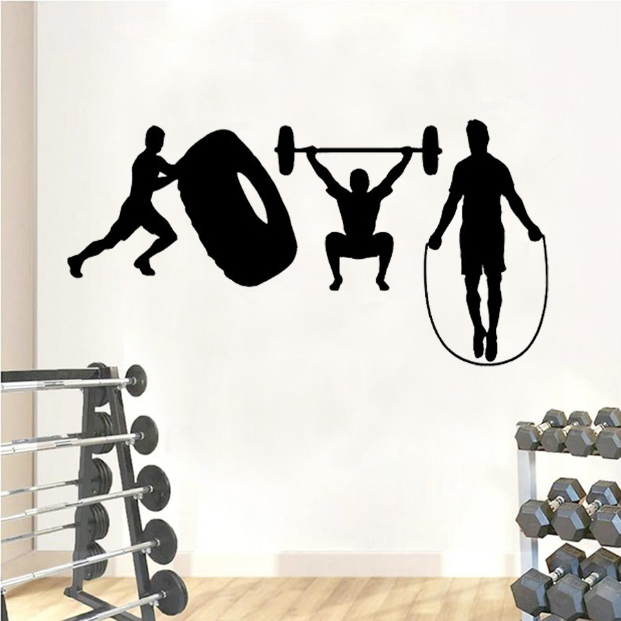 Crossfit Wall Sticker GYM Fitn - Home Gym Wallpaper recension och pris