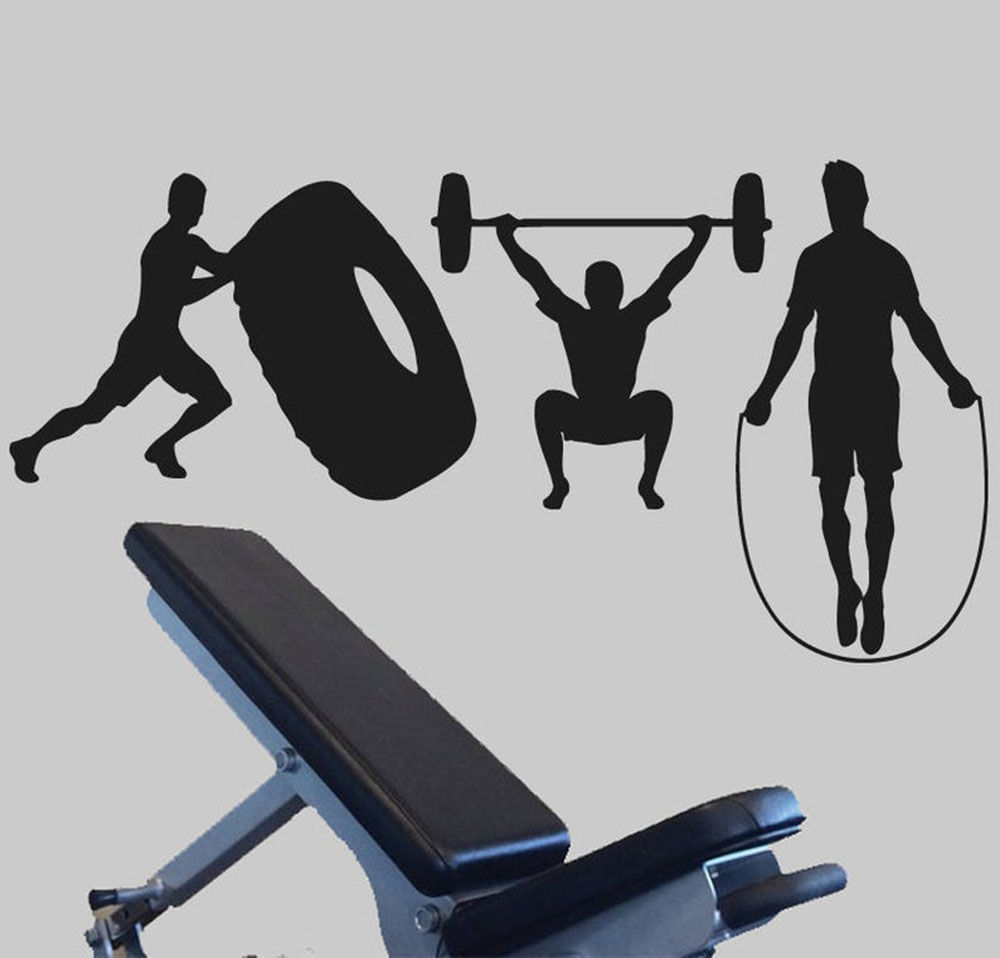 Crossfit Wall Sticker GYM Fitn - Home Gym Wallpaper recension och pris