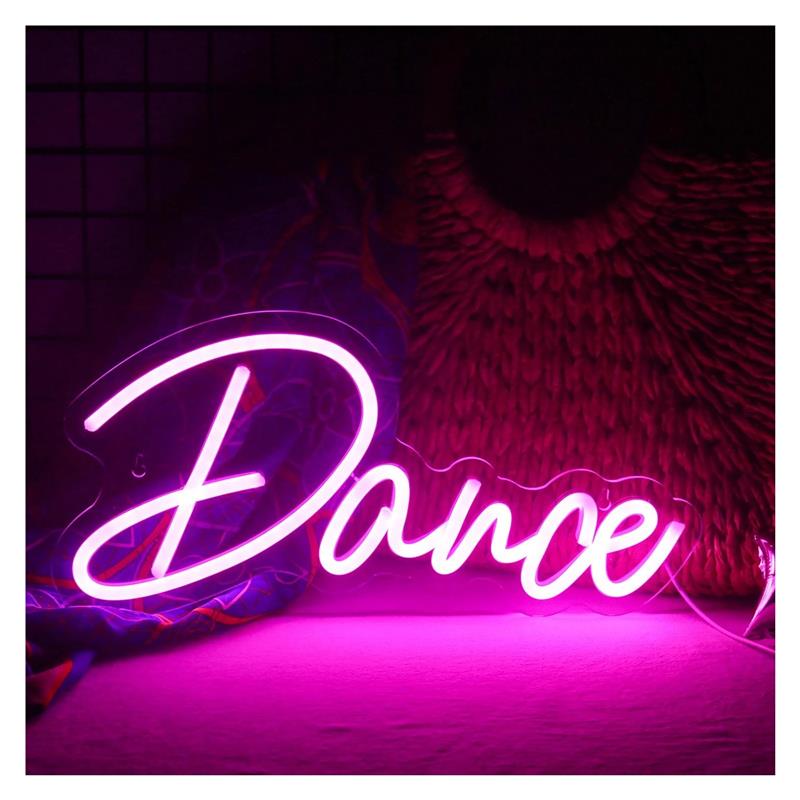 Dance Neon Sign Pink Light Dan - Home Gym Wallpaper recension och pris