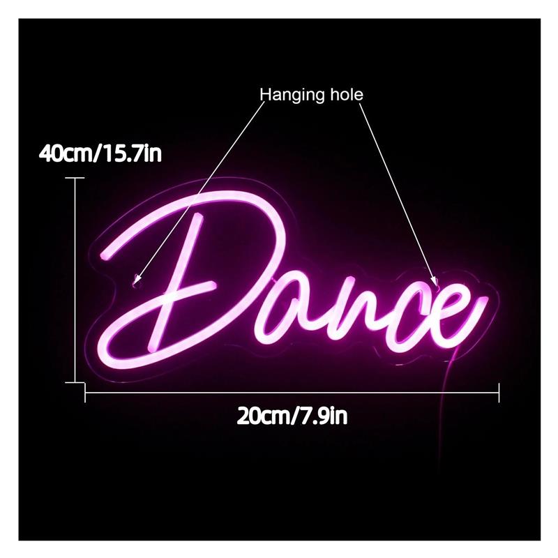Dance Neon Sign Pink Light Dan - Home Gym Wallpaper recension och pris