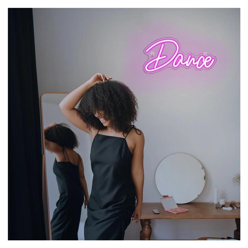 Dance Neon Sign Pink Light Dan - Home Gym Wallpaper recension och pris