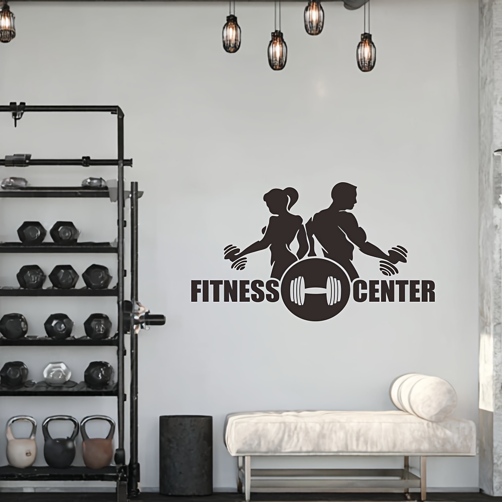 1PC Men And Women with Dumbbel - Home Gym Wallpaper recension och pris