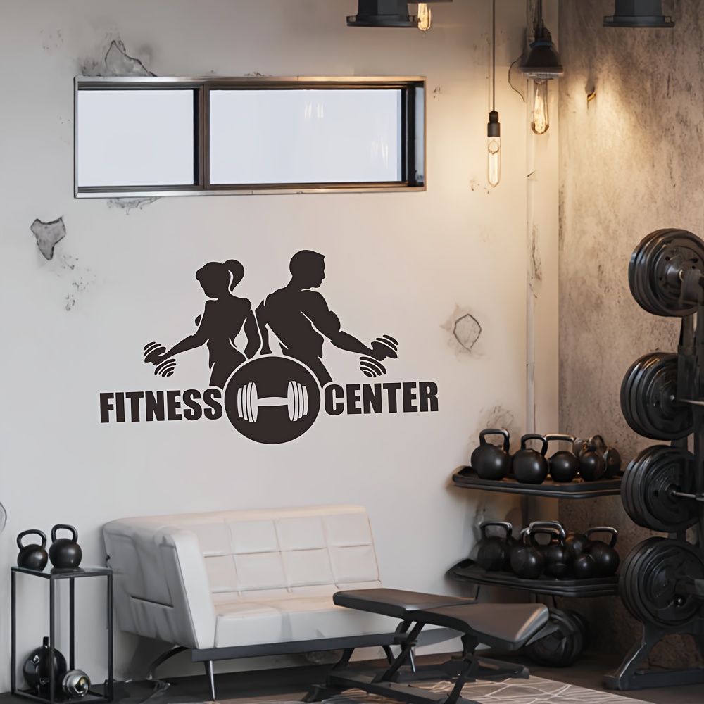 1PC Men And Women with Dumbbel - Home Gym Wallpaper recension och pris