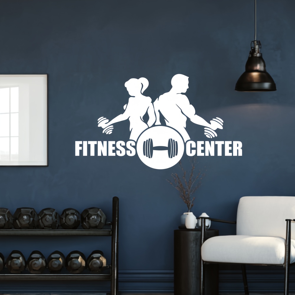 1PC Men And Women with Dumbbel - Home Gym Wallpaper recension och pris