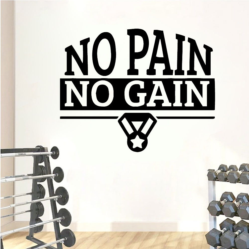 Gym Wall Decals Quotes No Pain - Home Gym Wallpaper recension och pris