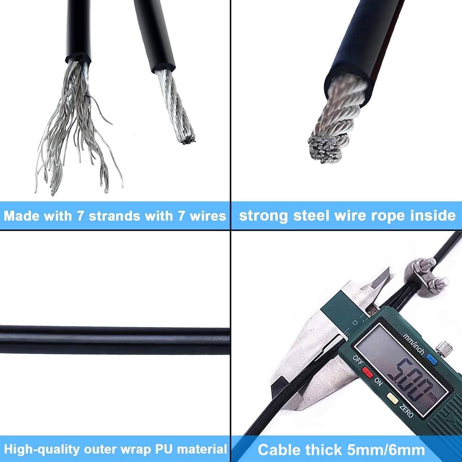 100Meters 4/5/6mm Thick Home W - Cable Pulley System recension och pris
