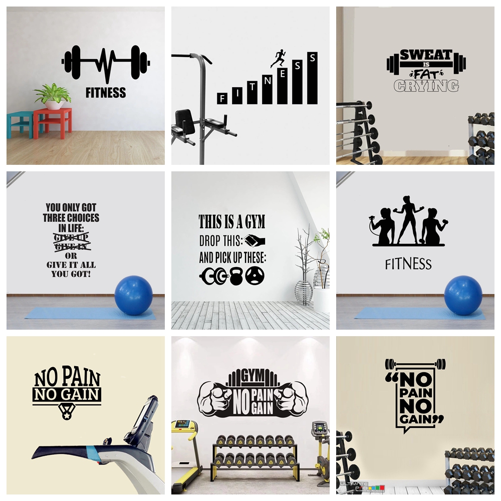 1 pc hot sale GYM culture Wall - Home Gym Wallpaper recension och pris