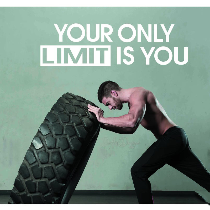 Your only limit is you - Wall  - Home Gym Wallpaper recension och pris